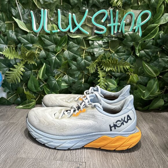 Hoka Arahi 6 Shoes Mens 8.5 Air Blue Fog Orange Road Running Support Trainer main image 12